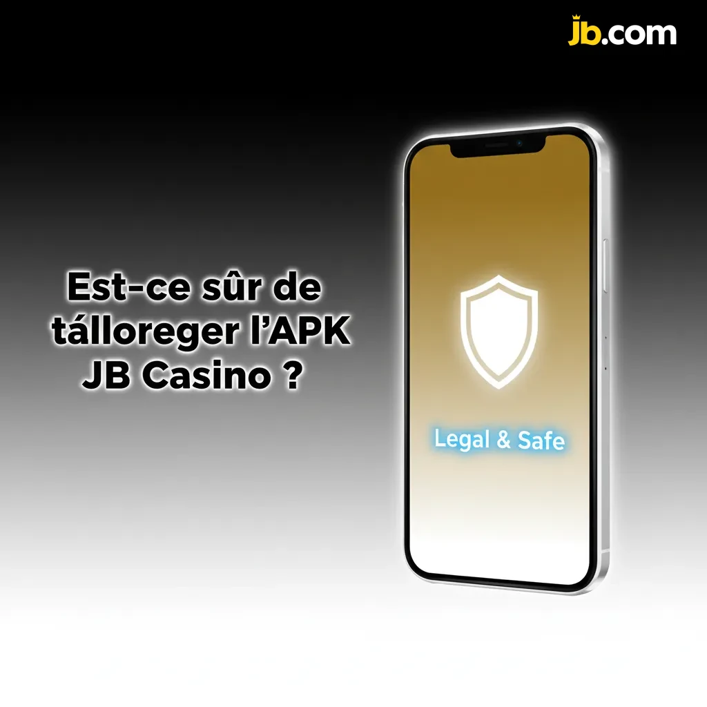 Téléchargement sécurisé de l’APK JB Casino sur smartphone, avec cadenas, certificat SSL et source officielle.