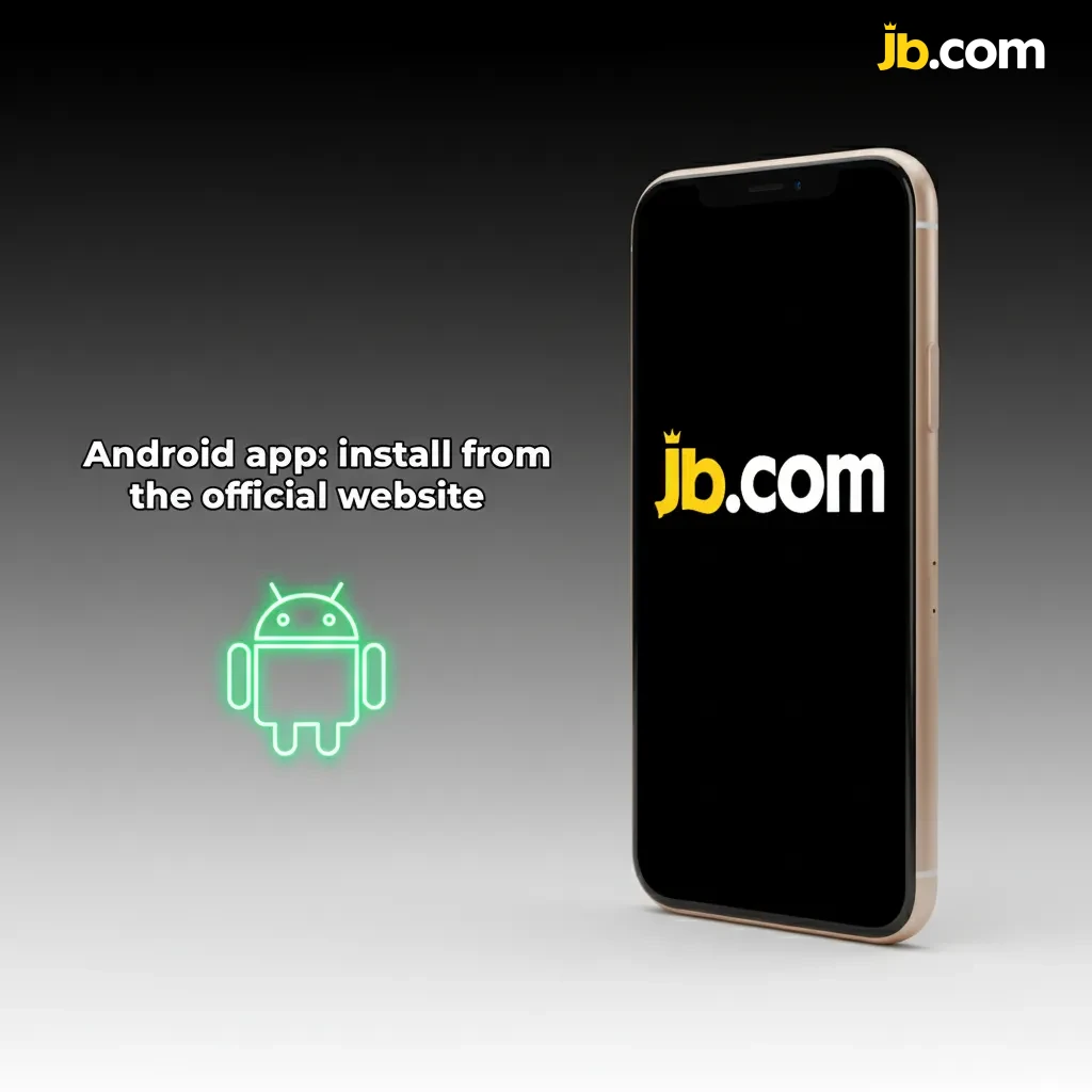 Android phone with install steps: visit official site, download APK, allow installs, open, log in, enable 2FA.