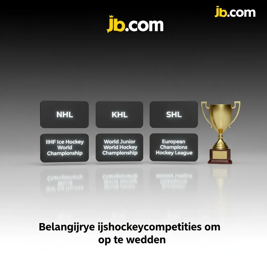 Banner met ijshockeypuck, odds en logo's van NHL, SHL, Liiga, DEL, National League, CHL en IIHF WK voor wedtips.