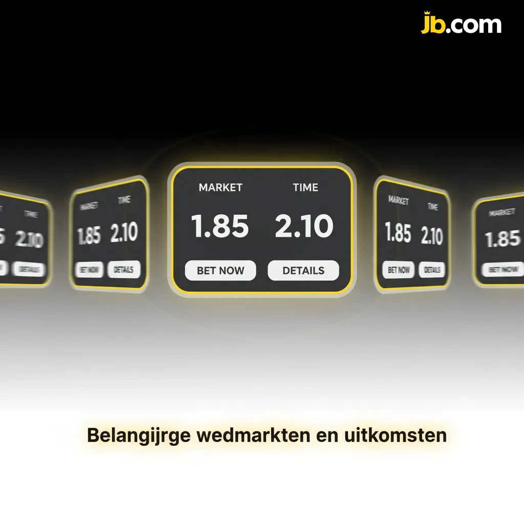 Overzicht van wedmarkten: 1X2, dubbele kans, Over/Under, handicap en beide teams scoren.