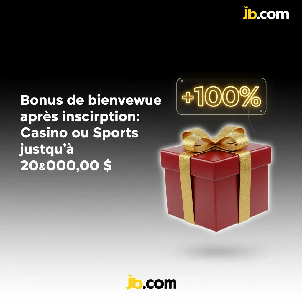 Bannière promotionnelle: bonus de bienvenue Casino ou Sports jusqu’à 20 000 $ après inscription; conditions applicables.