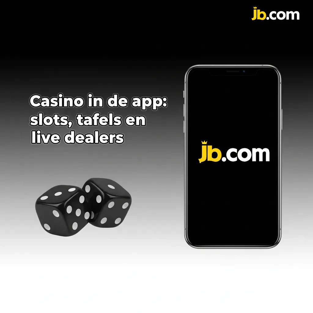 App startscherm met casino: slots, Blackjack, Roulette, Baccarat en live dealers van Evolution; promoties.