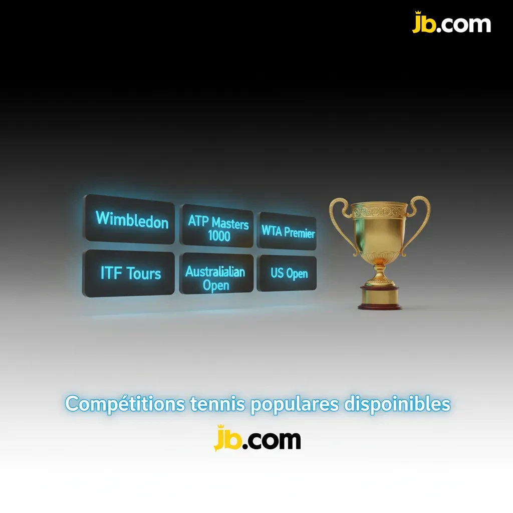 Liste des compétitions de tennis: Grands Chelems, ATP/WTA 1000/500/250, coupes, Challenger, ITF, marchés actifs en direct.
