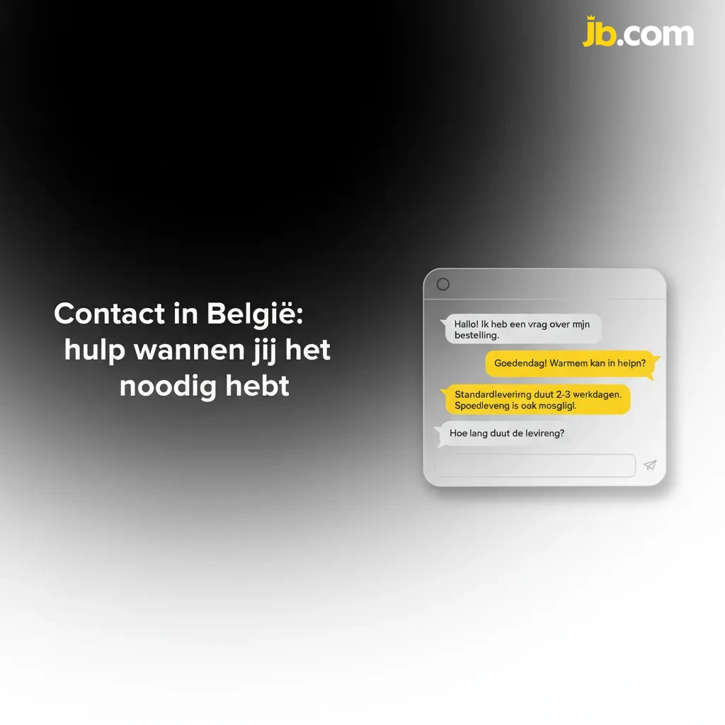 Contact in België: 24/7 hulp van JB Casino. Live chat, e‑mail, telefoon, WhatsApp. Ondersteuning in NL/FR/EN.