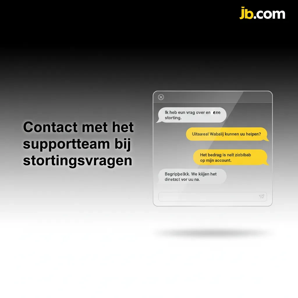 Contactopties voor storting of verificatie: live chat, e-mail, telefoon en helpcentrum van JBCasino.