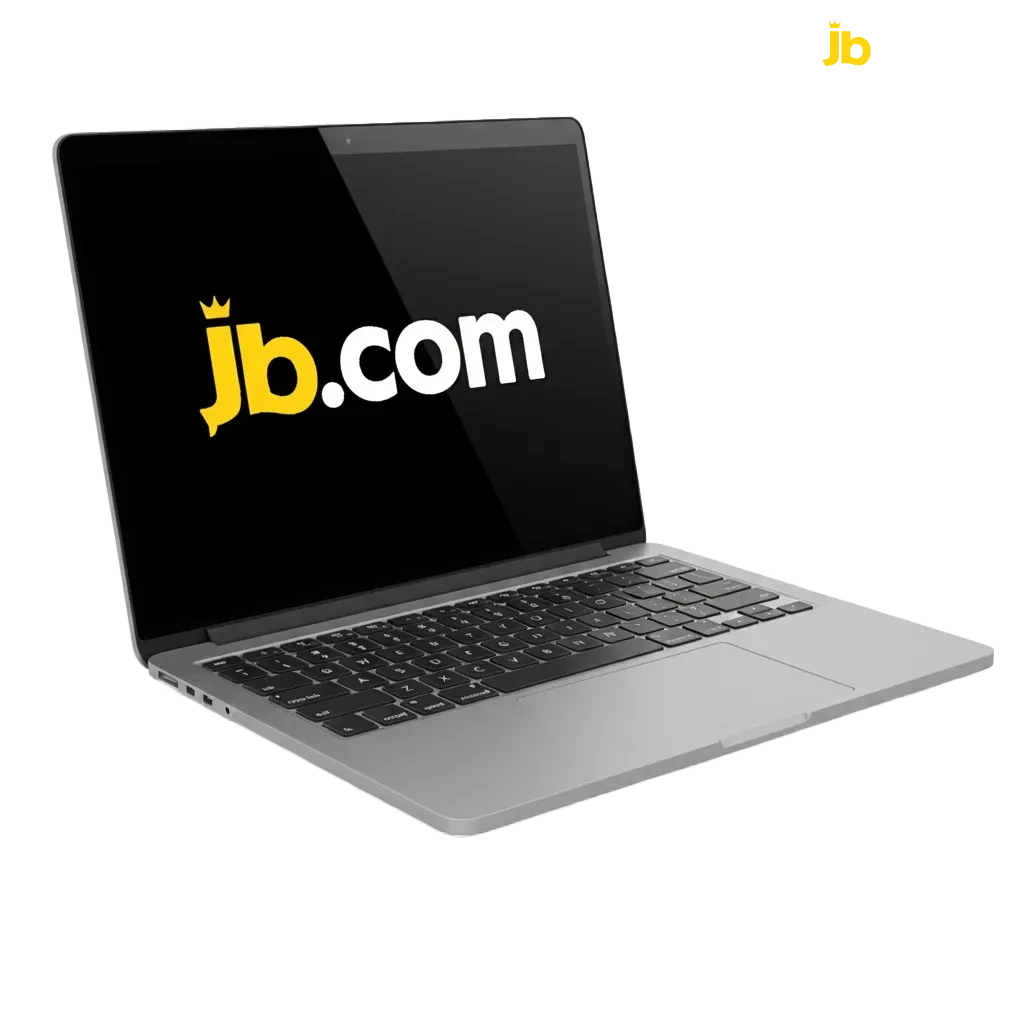 JB Casino desktop app on Windows and macOS showing live casino, roulette, slots, table games, and sports betting.