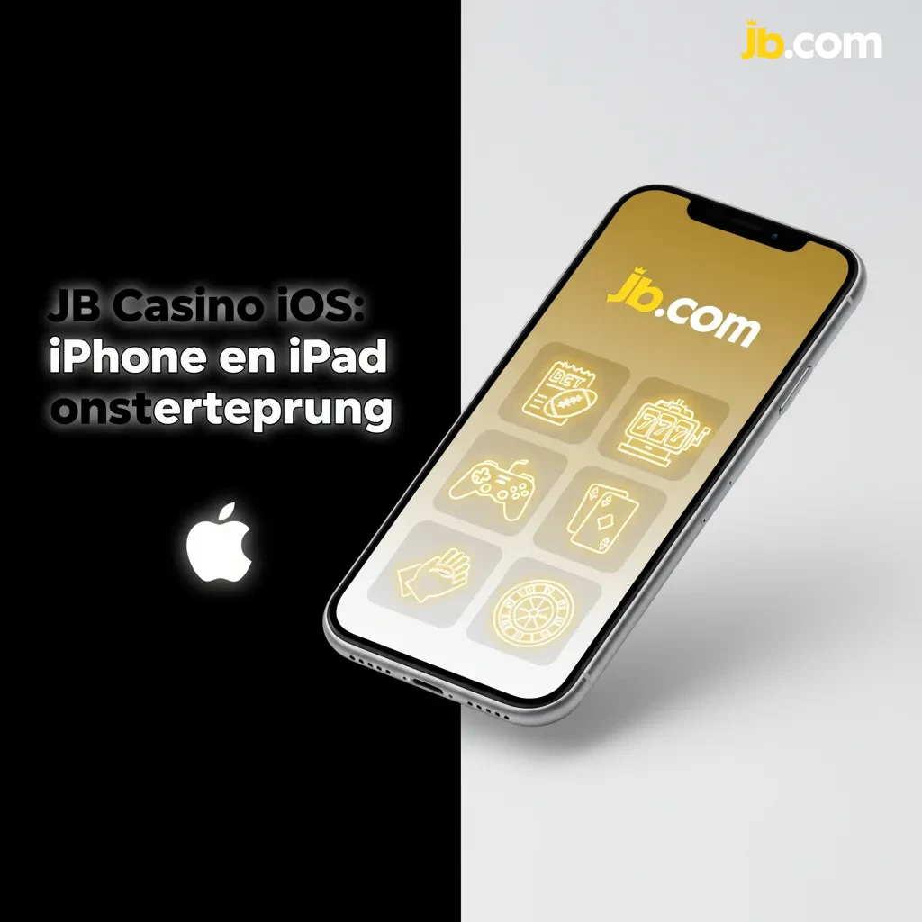 JB Casino iOS-app op iPhone en iPad; live wedden, casino, snelle betalingen; iOS 12+ en 150 MB vereist.