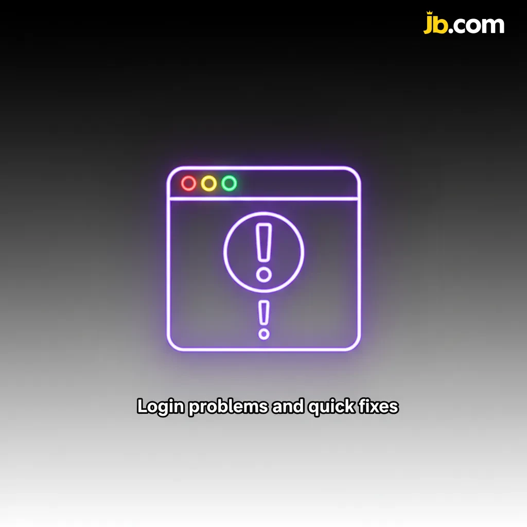 Table of JB Casino login problems and quick fixes: wrong credentials, no 2FA, lockout, cache issues, unverified KYC.