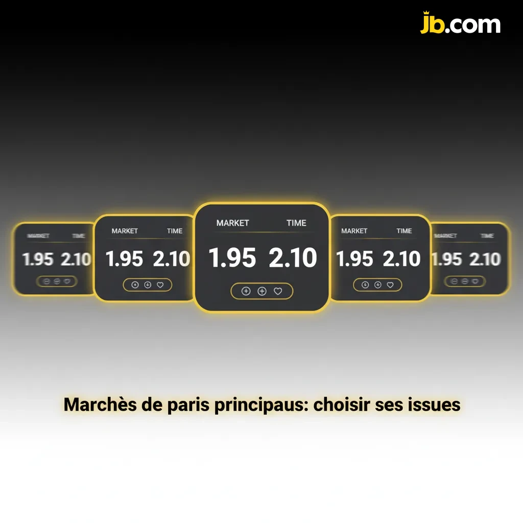 Infographie des principaux marchés de paris: 1N2, Plus/Moins, Handicap asiatique, BTTS, Remboursé si nul, avec règles clés.
