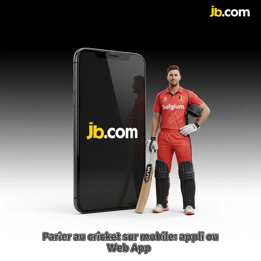 Smartphone avec PWA de paris cricket, pré-match et live, cotes en direct; option Ajouter à l’écran d’accueil visible.