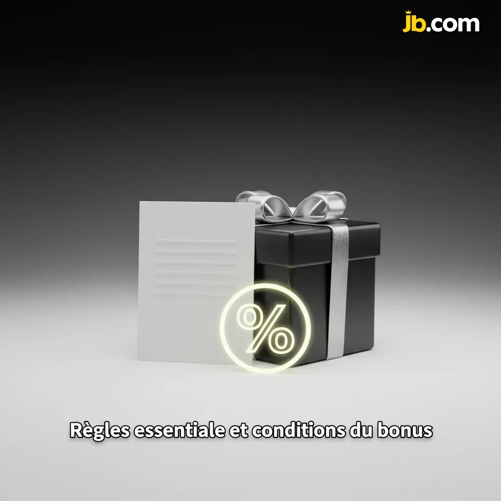 Visuel des règles du bonus JB Casino en Belgique: 18+, dépôt min 20 €, mise max 5 €, choix Casino/Sport, expire 14j