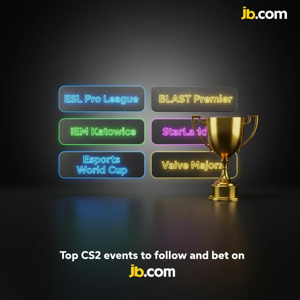 Top CS2 events to follow and bet on: ESL Pro League, BLAST Premier, IEM Katowice, Valve Majors, Esports World Cup.