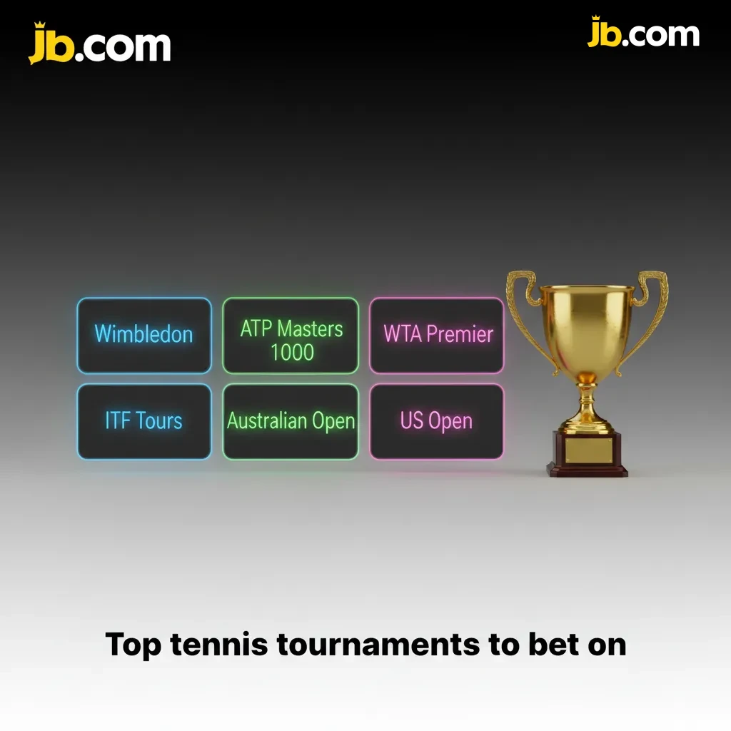 Top tennis tournaments to bet on: Australian Open, Roland-Garros, Wimbledon, US Open, ATP/WTA tours, Davis Cup, live odds.