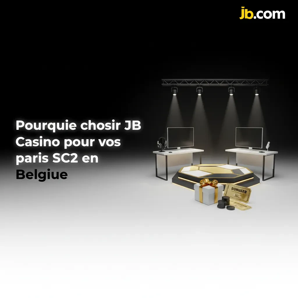 Bannière JB Casino: paris StarCraft II en Belgique, cotes fortes, bonus, app mobile, paiements belges, support 24/7