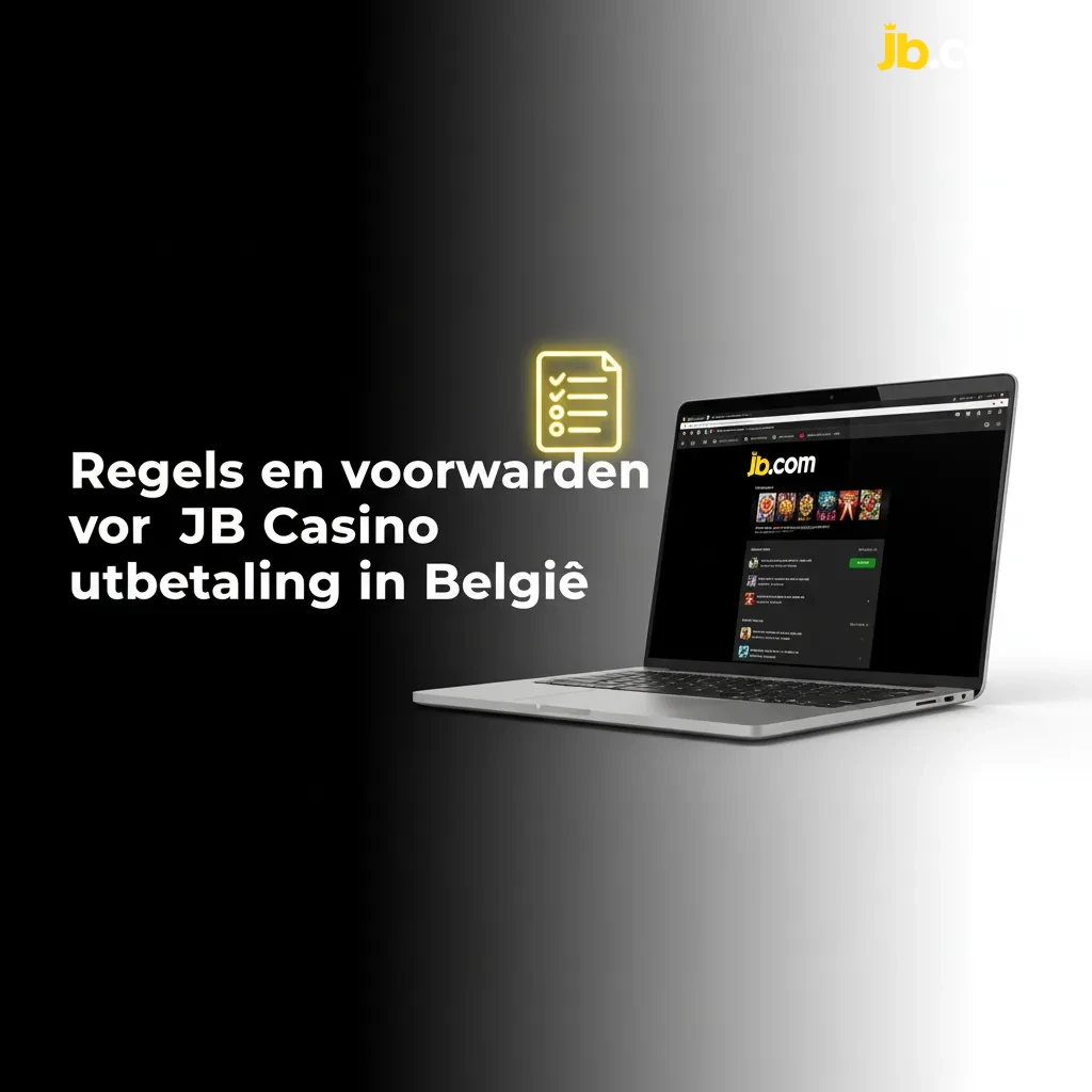 Infographic JB Casino uitbetalingsregels in België: verificatie, bonusomzetting, zelfde methode, limieten, crypto-netwerk.