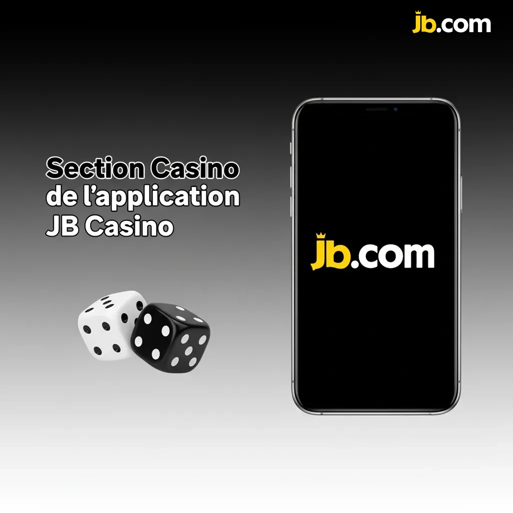 Section Casino de l’app JB Casino avec machines à sous (Starburst), casino en direct Evolution et Pragmatic Play, promos.