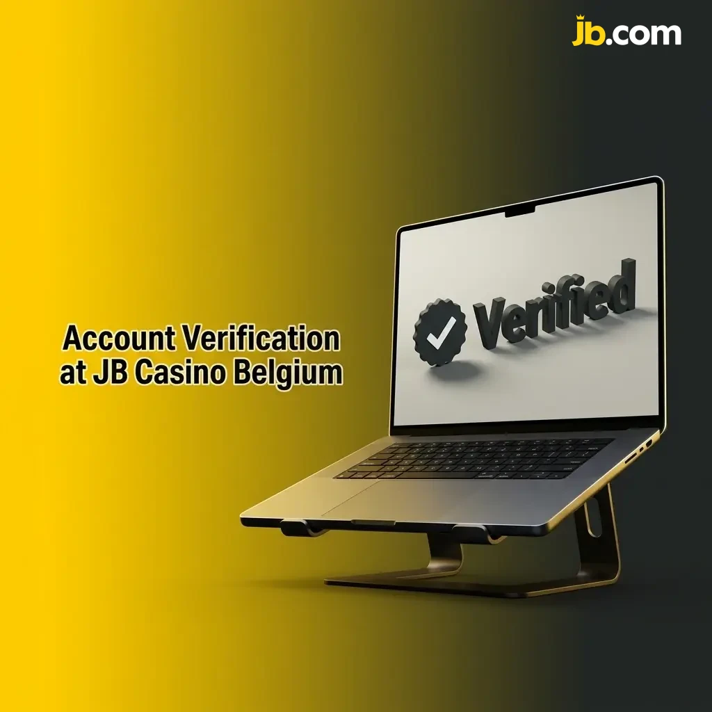 JB Casino Belgium account verification process showing KYC steps including ID upload, proof of address, and payment verification
