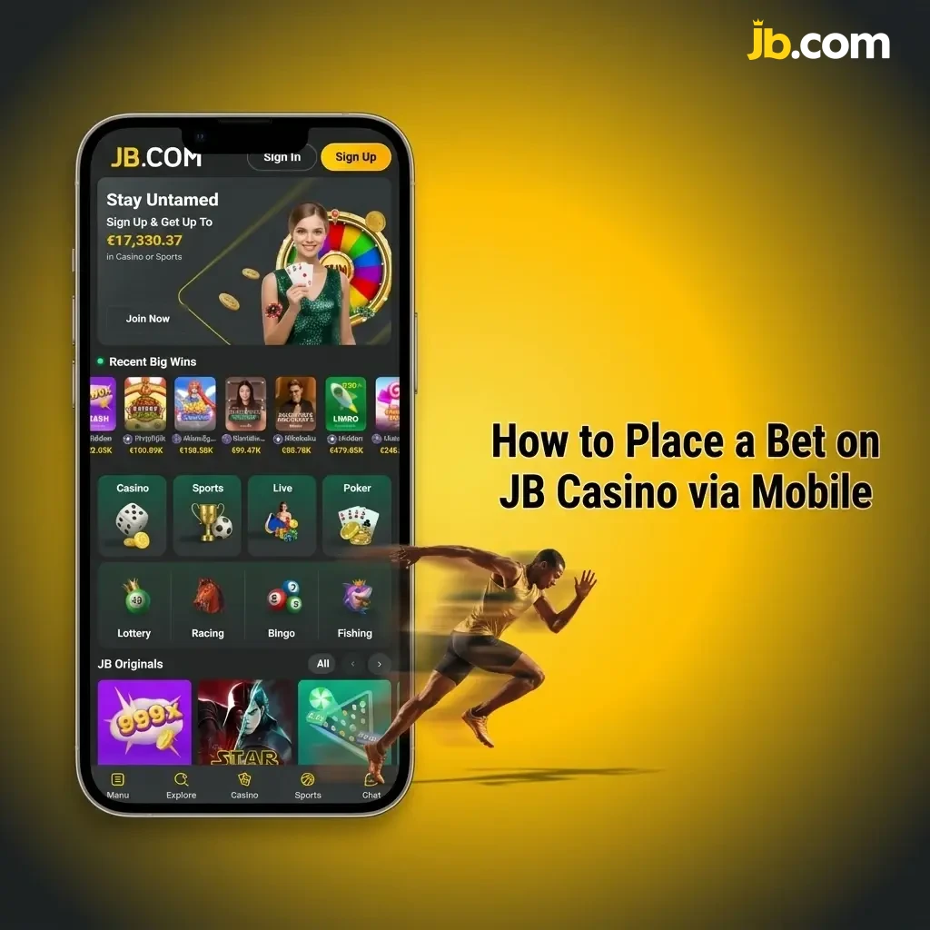 Step-by-step guide on how to place a bet on JB Casino via mobile app or PWA in easy steps
