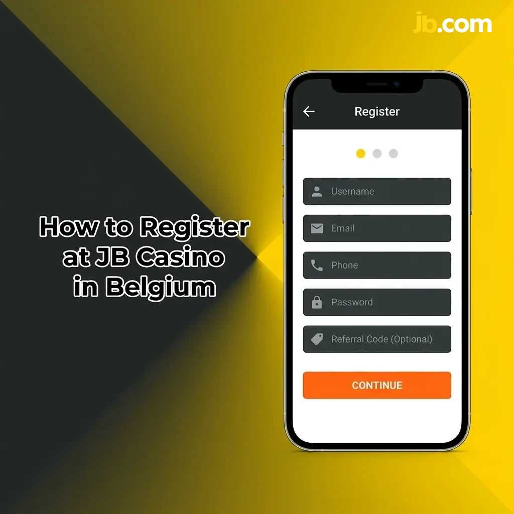 Step-by-step guide to registering at JB Casino in Belgium to access games, sports markets, and a €17,000 welcome bonus.