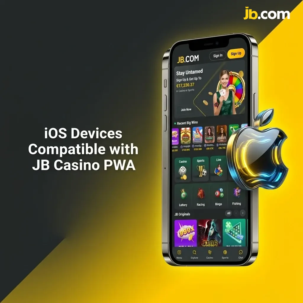 Apple iOS devices compatible with JB Casino PWA, including iPhone 12 to 16 Pro Max, iPad Pro, iPad Air, and iPod Touch