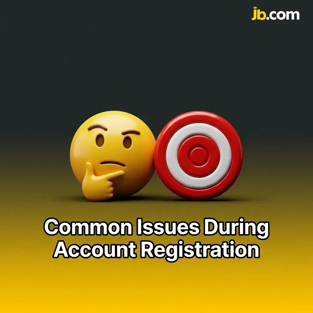 Illustration of common account registration issues and solutions including email errors, form submission, and verification problems