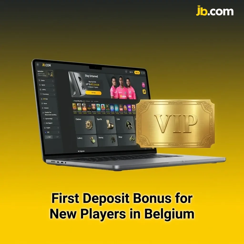JB Casino Belgium first deposit welcome bonus up to €17,000 for casino games and sports betting with 100% match