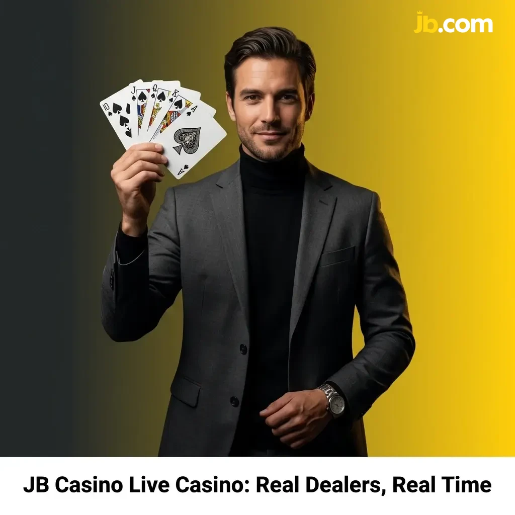 JB Casino Live Casino with professional HD-streamed dealers running Blackjack, Roulette, Baccarat and Live Game Shows in real time
