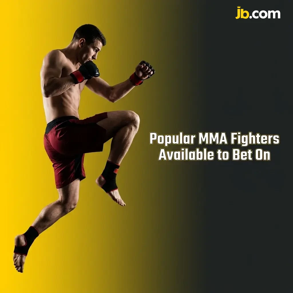Popular MMA fighters to bet on at JB Casino sportsbook including Jon Jones, Islam Makhachev, and Conor McGregor