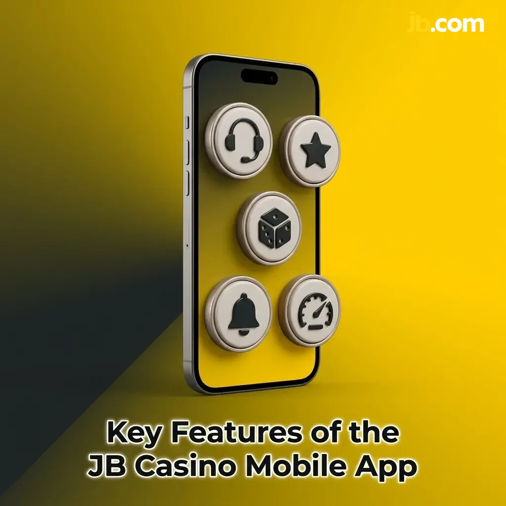 JB Casino mobile app key features including Belgian payments, €17,000 bonus, live betting, and 24/7 support for iOS users
