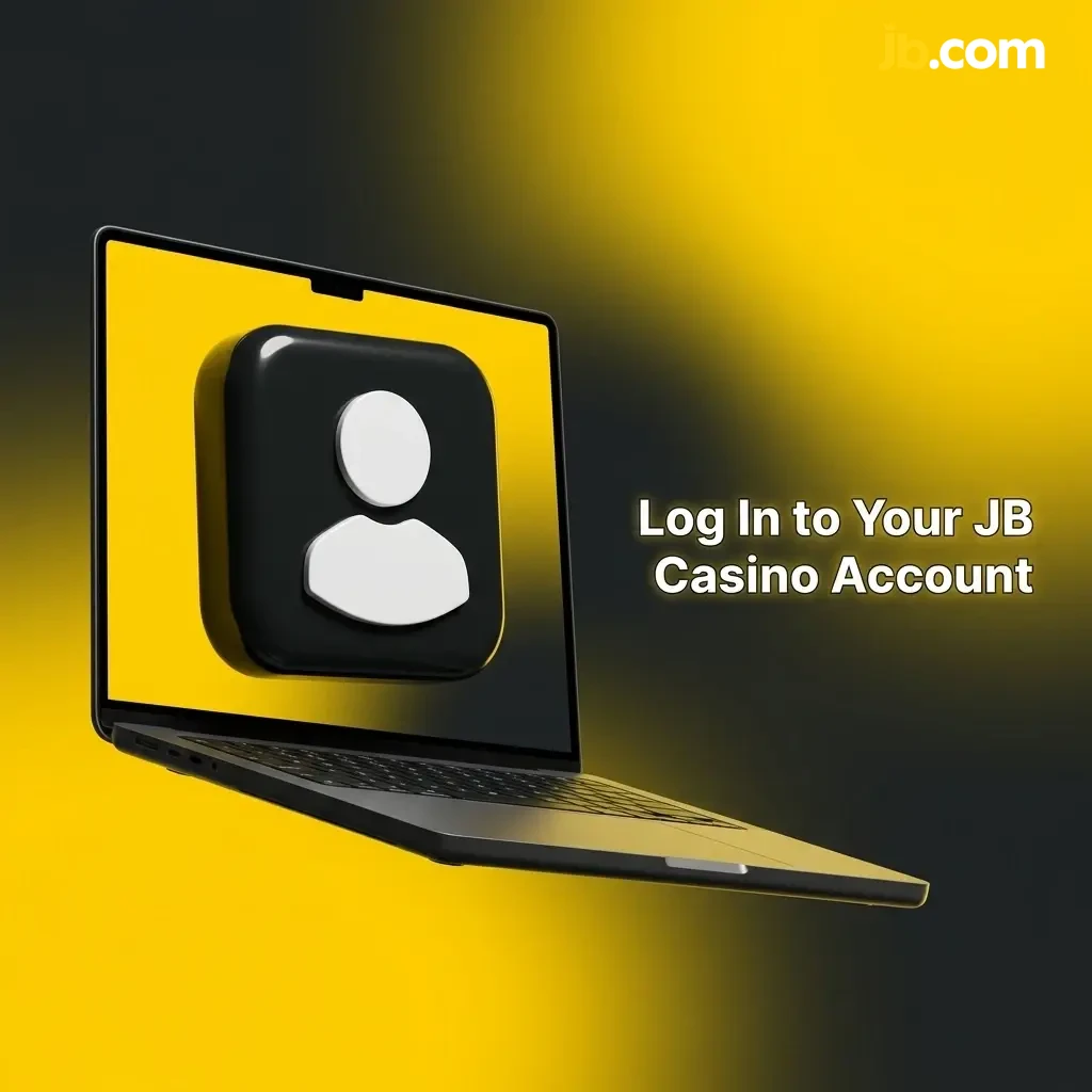 JB Casino login screen showing step-by-step account access instructions including email, password, and two-factor authentication