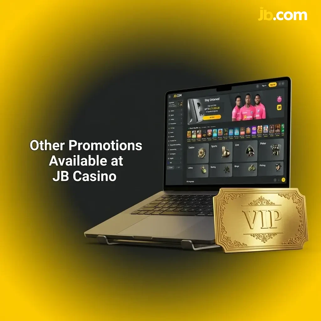 JB Casino ongoing promotions including reload bonuses, free spins, sports betting offers, and loyalty programme rewards