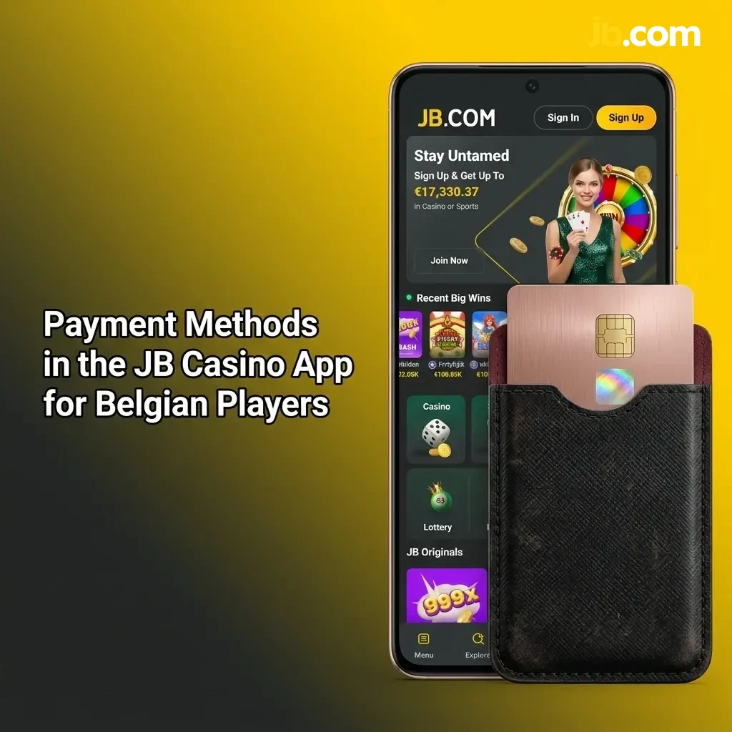 JB Casino app payment methods for Belgian players including Visa, Mastercard, Apple Pay, crypto, and bank transfer