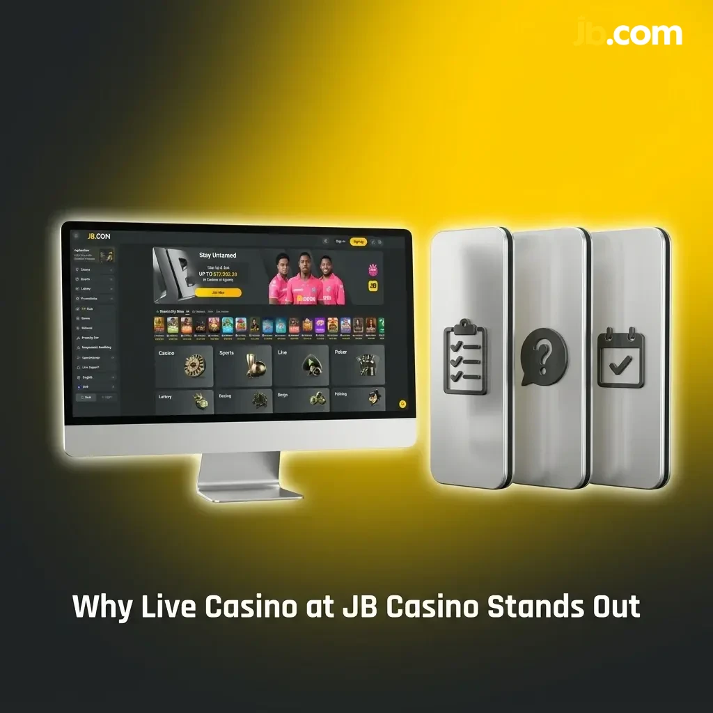 Live dealer games at JB Casino Belgium featuring real croupiers, high RTP table games, and mobile access